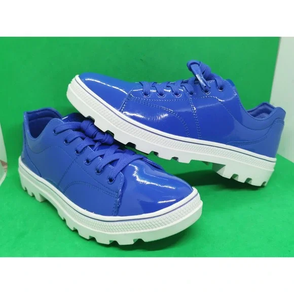Skechers Women's 155201 Patent Blue Roadies 90sBBY Casual Shoes Size 8.5M - Picture 11 of 16